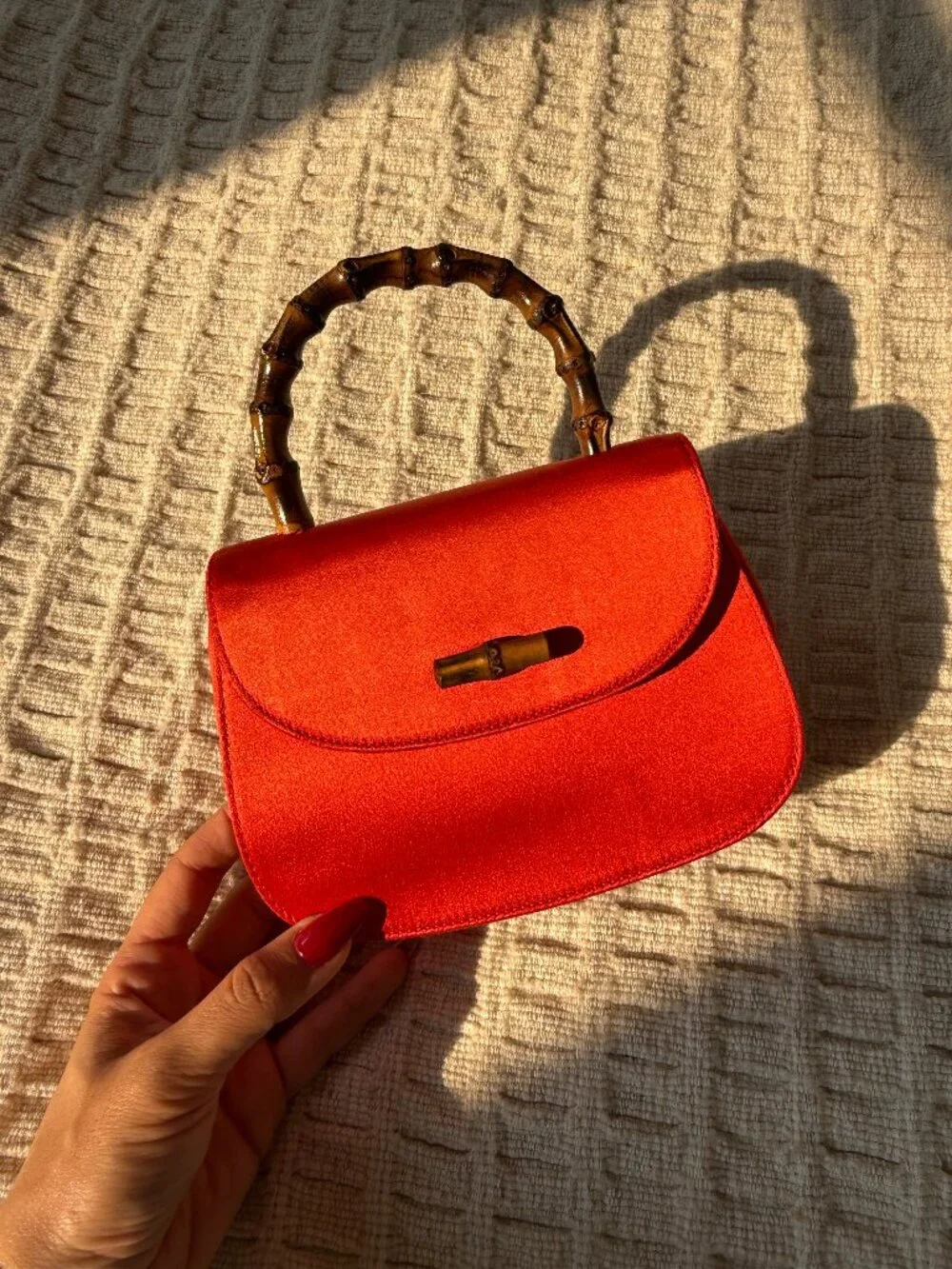 Vintage Gucci Red Satin Mini Bag - Super chic